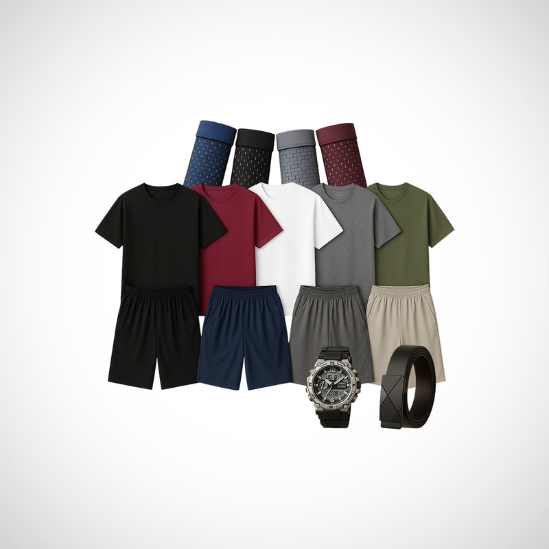 PAGÁ 3 LLEVATE 6 Kit de Remeras DryFit Antiodor + REGALO: 3 Bermudas Premium, 4 Calzoncillos, Reloj y Cinturón | PROMOCIÓN ESPECIAL 30 AÑOS - ENVÍO GRATIS