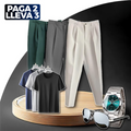Paga 2, llévate 3 Pantalones de sastrería Valle en poliéster con ajuste + REGALOS: 3 camisas, reloj y gafas | PROMOCIÓN ESPECIAL 30 AÑOS - ENVÍO GRATIS