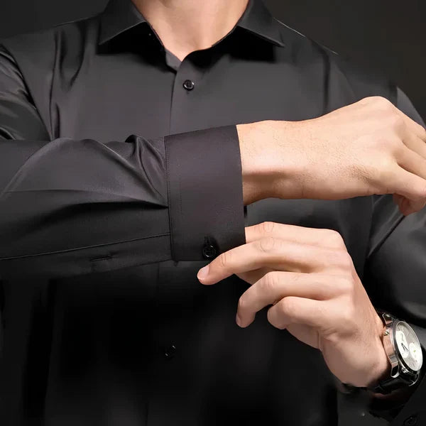 [PAGA 1, LLEVE 3] Camisas Sociales Manga Larga Bold De Seda Color Hielos + Obsequios: 3 PANTALONES, RELOJ Y ANTEOJOS