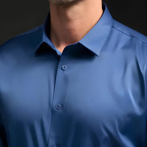 [PAGA 1, LLEVE 3] Camisas Sociales Manga Larga Bold De Seda Color Hielos + Obsequios: 3 PANTALONES, RELOJ Y ANTEOJOS