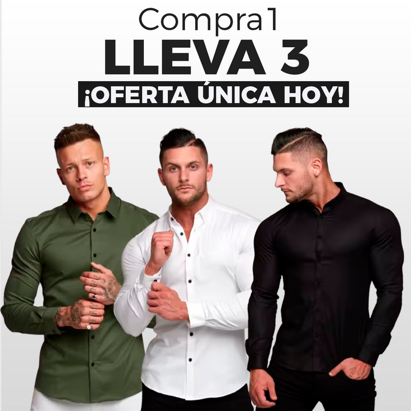 [COMPRA 1 Y LLÉVATE 3 GRATIS] Camisa masculina con tecnología flexible – Comfort Tech
