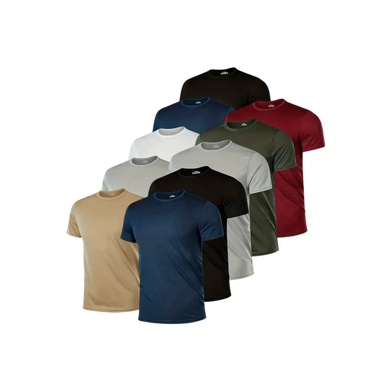 Kit con 10 camisetas lisas y transpirables para el verano | PROMOCIÓN ESPECIAL 30 AÑOS - ENVÍO GRATIS