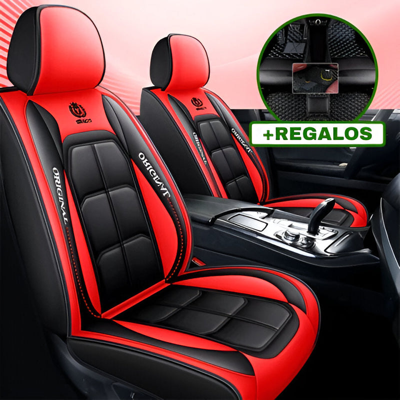 Compra 1 y llévate 3 Funda para Asiento de Auto Nuke de Cuero Legítimo Universal + REGALO: Alfombra Completa | PROMOCIÓN ESPECIAL 30 AÑOS - ENVÍO GRATIS