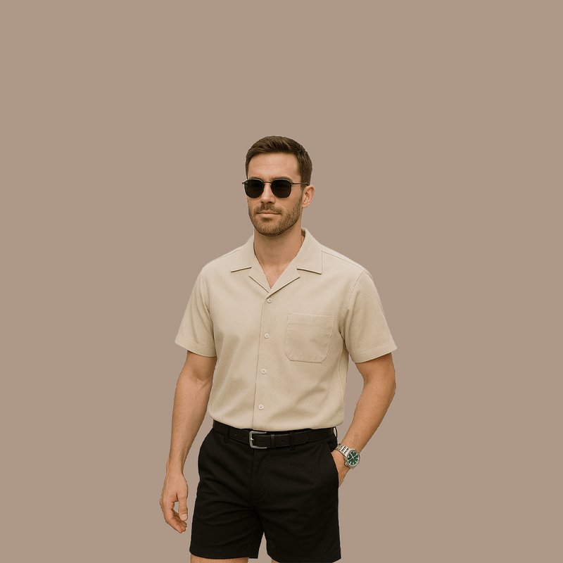 Paga 3, Lleva 6 Kit de Camisas Havana Waffle con Cuello Cubano + REGALOS: Reloj y Gafas | PROMOCIÓN ESPECIAL 30 AÑOS - ENVÍO GRATIS