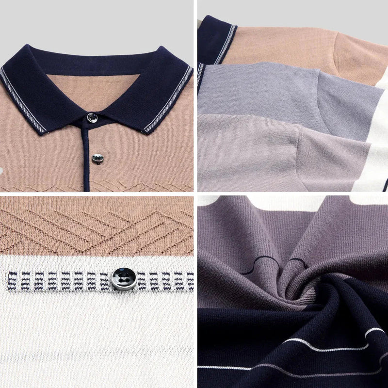 Camisa Polo Rayada para Hombre