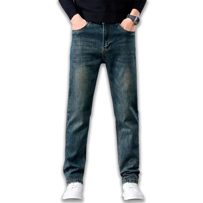 Kit 5 Pantalones Vaqueros Masculinos Elegantes + REGALOS: Cinturón de Cuero + Reloj de Lujo  | PROMOCIÓN ESPECIAL 30 AÑOS - ENVÍO GRATIS