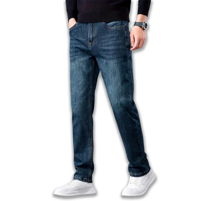 Kit 5 Pantalones Vaqueros Masculinos Elegantes + REGALOS: Cinturón de Cuero + Reloj de Lujo  | PROMOCIÓN ESPECIAL 30 AÑOS - ENVÍO GRATIS