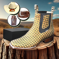 Kit Bota Snake de Cuero Robusto y Resistente + REGALOS: Sombrero, Cinturón y Navaja multiusos | PROMOCIÓN ESPECIAL 30 AÑOS - ENVÍO GRATIS